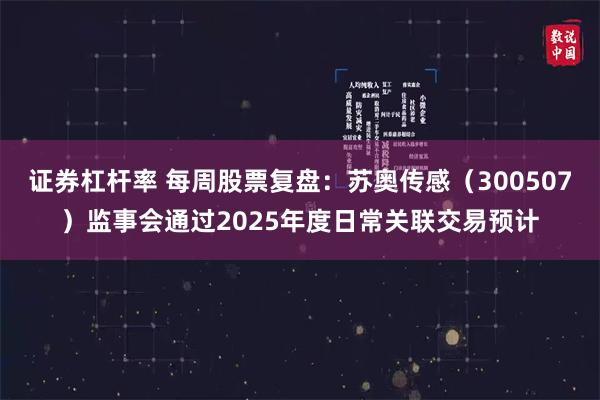 证券杠杆率 每周股票复盘：苏奥传感（300507）监事会通过2025年度日常关联交易预计
