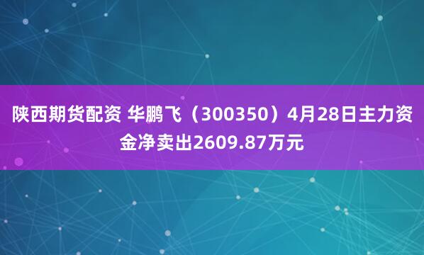 陕西期货配资 华鹏飞（300350）4月28日主力资金净卖出2609.87万元