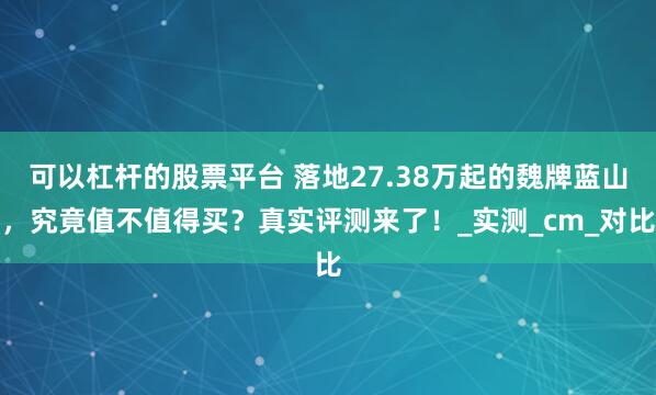 可以杠杆的股票平台 落地27.38万起的魏牌蓝山，究竟值不值得买？真实评测来了！_实测_cm_对比