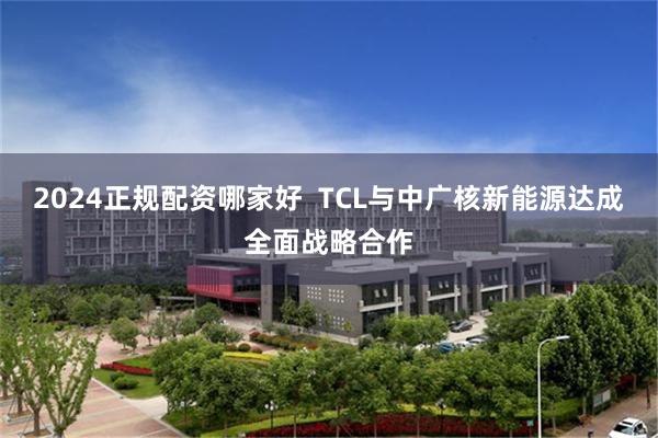 2024正规配资哪家好  TCL与中广核新能源达成全面战略合作