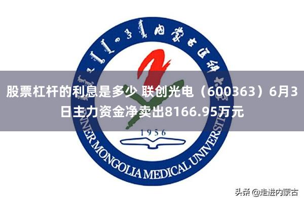 股票杠杆的利息是多少 联创光电（600363）6月3日主力资金净卖出8166.95万元