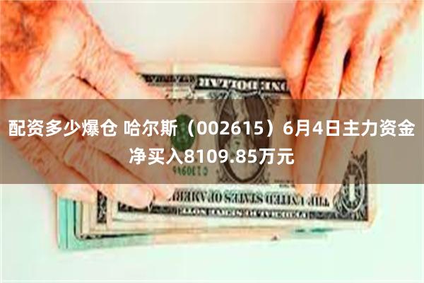 配资多少爆仓 哈尔斯（002615）6月4日主力资金净买入8109.85万元