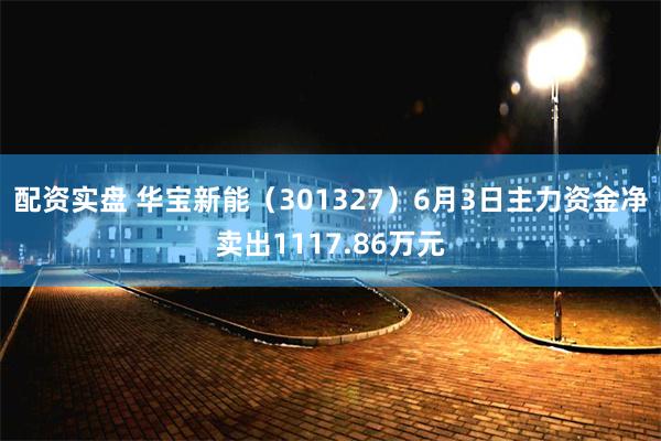 配资实盘 华宝新能（301327）6月3日主力资金净卖出1117.86万元