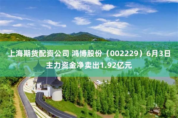上海期货配资公司 鸿博股份（002229）6月3日主力资金净卖出1.92亿元