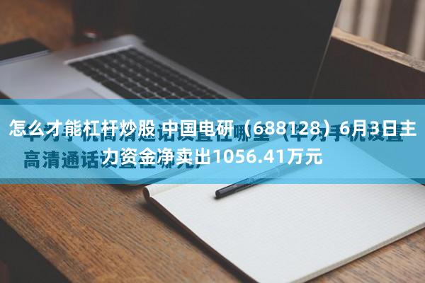 怎么才能杠杆炒股 中国电研（688128）6月3日主力资金净卖出1056.41万元