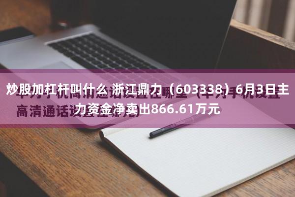炒股加杠杆叫什么 浙江鼎力（603338）6月3日主力资金净卖出866.61万元