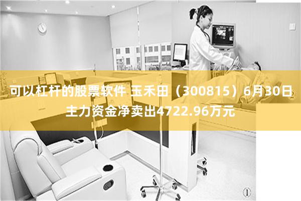可以杠杆的股票软件 玉禾田（300815）6月30日主力资金净卖出4722.96万元