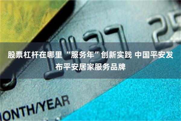 股票杠杆在哪里 “服务年”创新实践 中国平安发布平安居家服务品牌