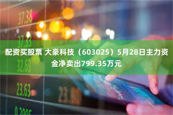 配资买股票 大豪科技（603025）5月28日主力资金净卖出799.35万元