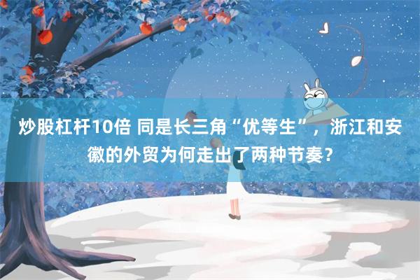 炒股杠杆10倍 同是长三角“优等生”，浙江和安徽的外贸为何走出了两种节奏？