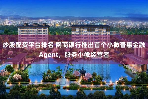 炒股配资平台排名 网商银行推出首个小微普惠金融Agent,服务小微经营者