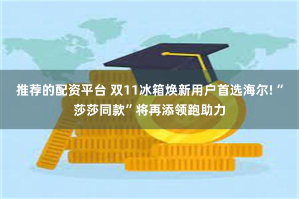推荐的配资平台 双11冰箱焕新用户首选海尔!“莎莎同款”将再添领跑助力